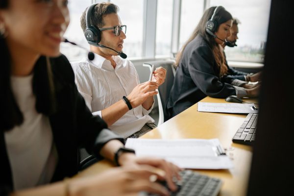 Multicultural customer service team