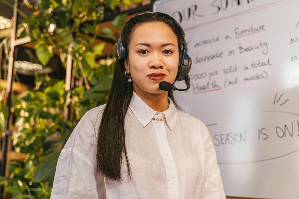 Call center staff handling ecommerce customer service requests while on remote