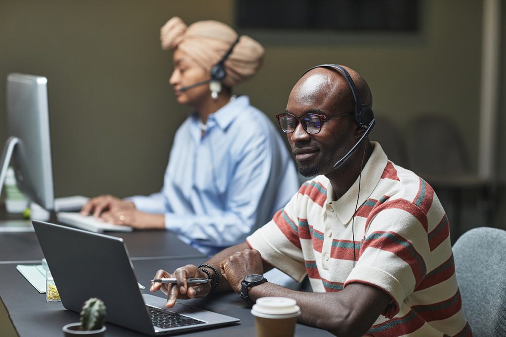 Call center agents providing customer service for Shopify stores