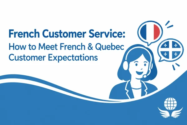 Agent providing French customer service to a Quebec caller