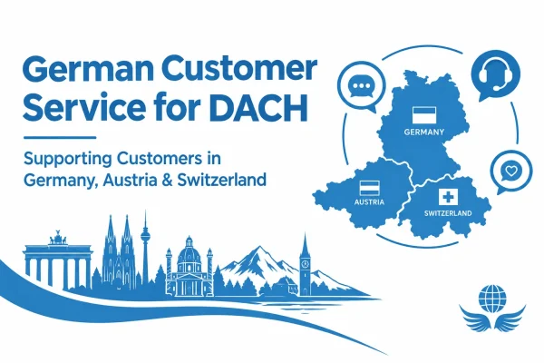 Agent providing German customer service to a caller in Switzerland